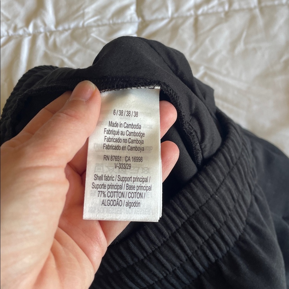 NWOT Lacoste Wide Leg Cotton Sweatpants Black sz M - Picture 4 of 9
